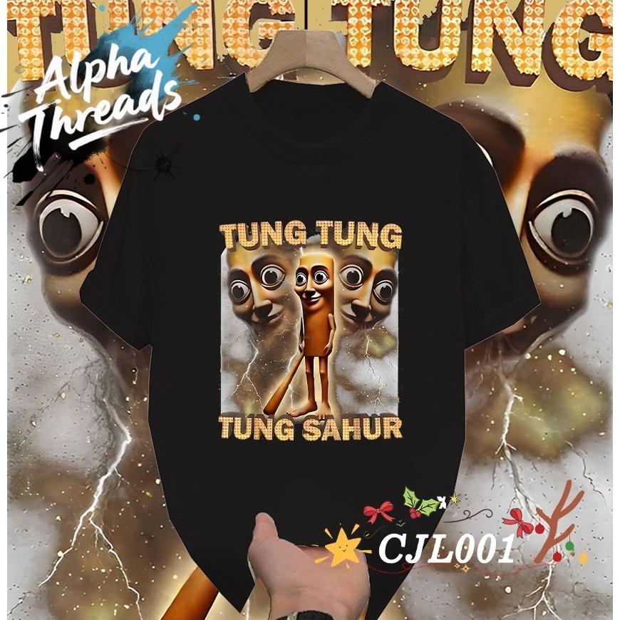 (จัดส่งตลอด 24 ชั่วโมง) Tung Tung Tung Sahur T-shirt เสื้อยืดตลกๆ ใส่ได้ ทั้ง ชาย ใส่สบาย ไม่หด ไม่ย้ จัดส่งที่รวดเร็ว