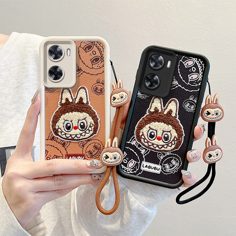 เคส Oppp A77s เคส Oppo A77 เคส Oppo A57 เคส Realme Narzo 50 5g, ซิลิโคนนุ่มหนาและแฟชั่น 3D Labubu Ph