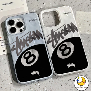 ❤GOOD❤ เคสเหมือนอุกกาบาต บิลเลียด หมายเลข 8 บอล เย็น ปิงปอง สําหรับIPhone16 15 14 13 12 11 7 8 plus Pro Promax X XR XS
