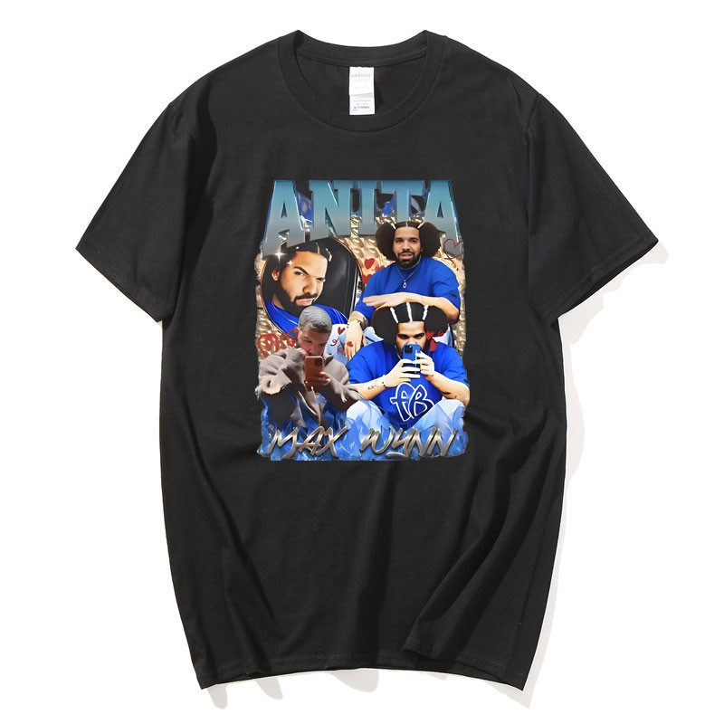 Drake Anita Max Wynn เสื้อยืดลายสนุก ผ้าฝ้ายคอกลม สำหรับผู้ชายและผู้หญิง ในสไตล์ฮิปฮอป