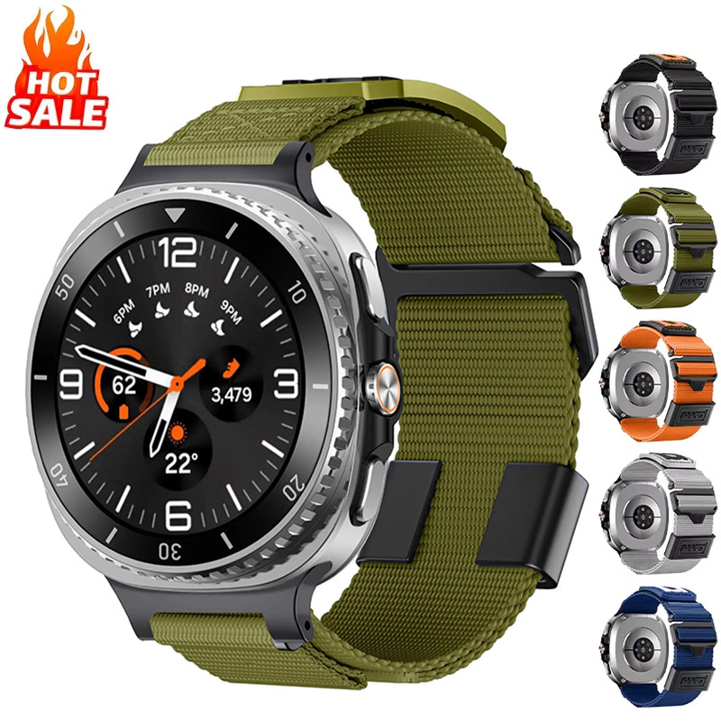 สายรัดไนลอน (ไม่มีนาฬิกา) สําหรับ Samsung Galaxy Watch 8 40/44 มม.นาฬิกา 8 คลาสสิก 46 มม.สายรัดข้อมือกีฬาผู้ชายผู้หญิงอุปกรณ์เสริม