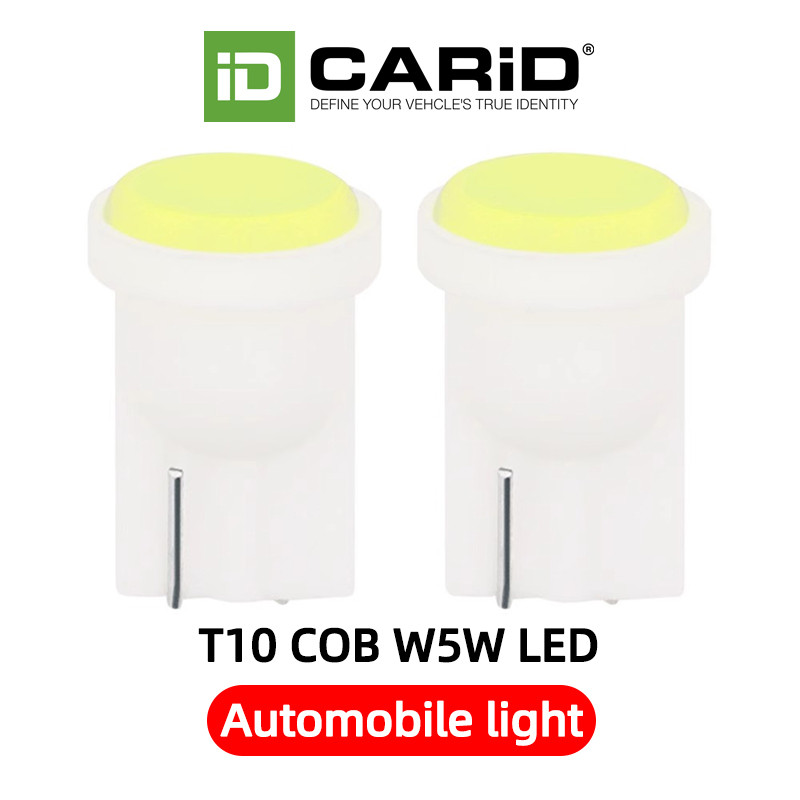 CARiD 1 ชิ้น หลอดไฟซิลิโคนใส LED T10 1SMD COB 12Vดัดแปลง สําหรับติดป้ายทะเบียนรถยนต์ และมอเตอร์ไซค์ 