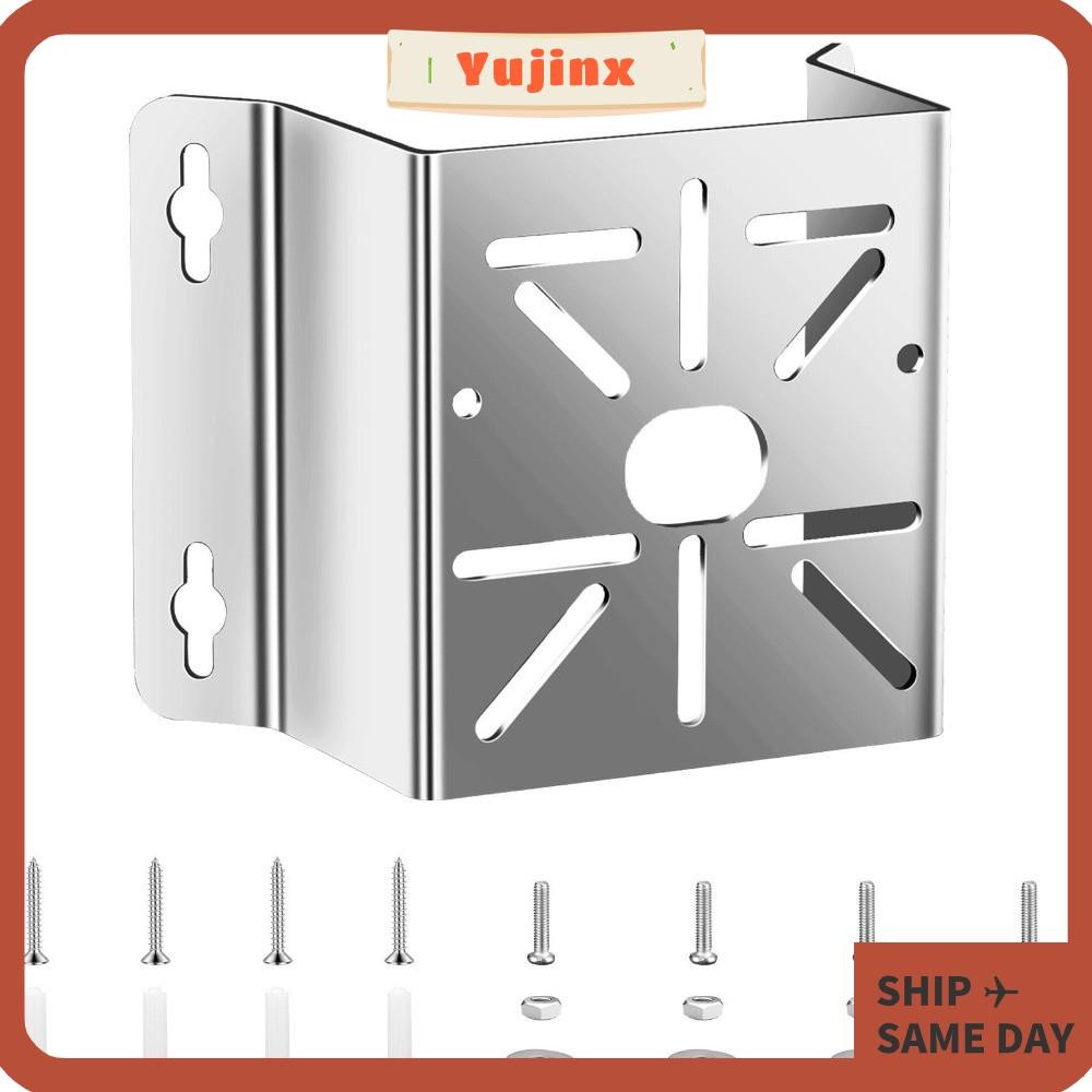 YUJINX ขายึดมุม, Silver Wall-mounted Outdoor Wall Bracket, Mounting Solution สแตนเลสกล้องสําหรับ S340 Eufy สําหรับกล้องวงจรปิดแผงโคมไฟ LED กล้อง