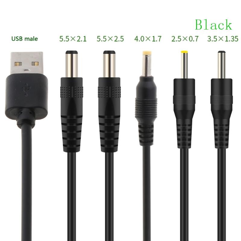 สีดํา 0 5 1 เมตร USB สําหรับ DC Line USB สําหรับ DC 5 5x2 1 มม.5 5x2 5 มม.3 5x1 35 มม.4 0x1