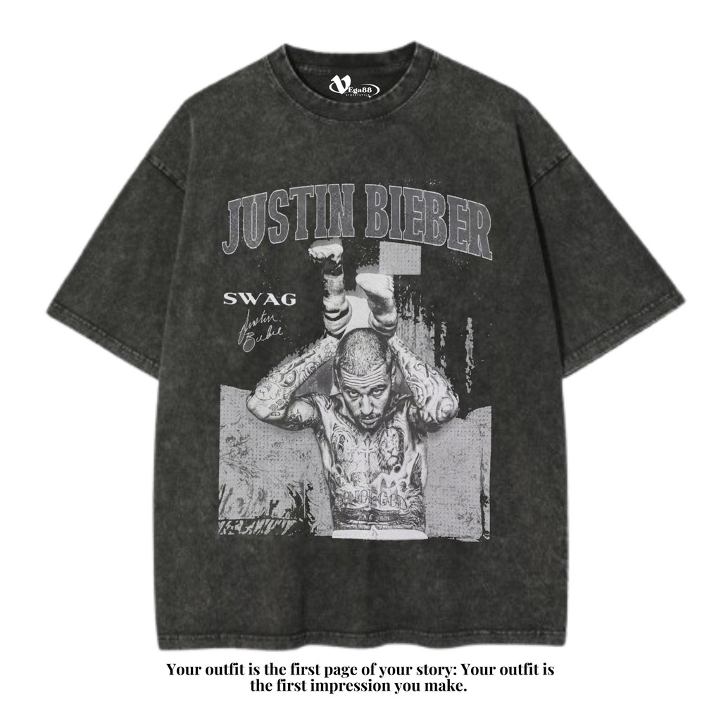 VEGA88 *justin bieber swag* เสื้อยืดโอเวอร์ไซส์ | เสื้อยืด Oversized | เสื้อยืด Washed | ซักซักผ้า |