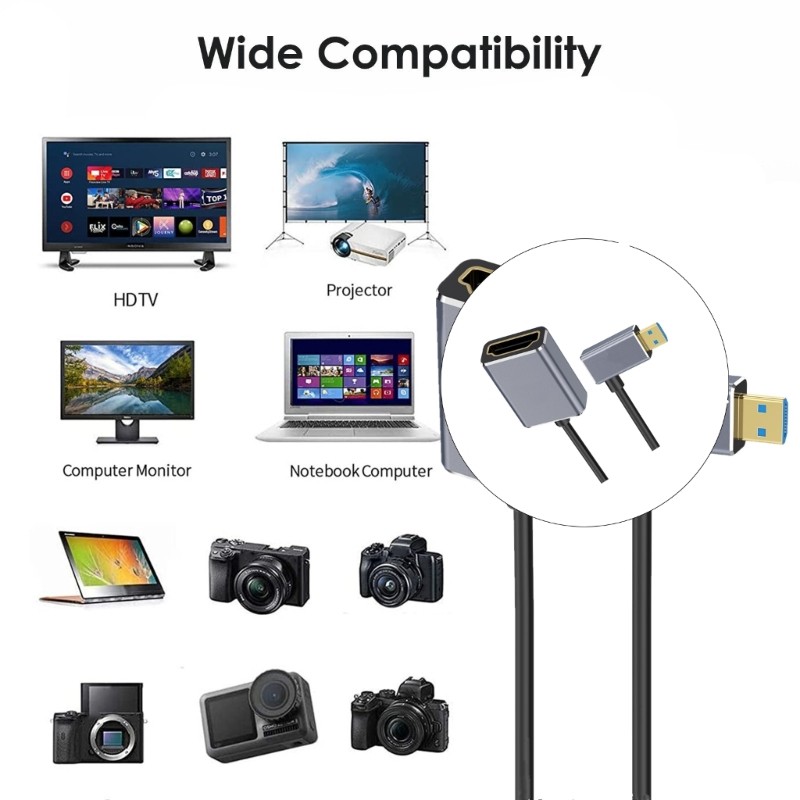 Fir Fast Video Cable 8K60Hz Microed to Standard Camera Dynamic Enhances Auditory
