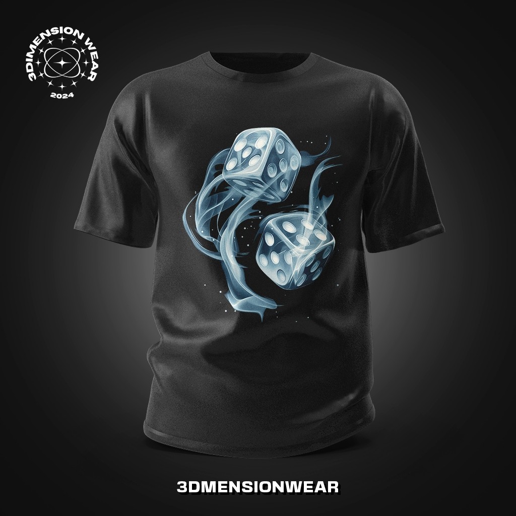 จัดส่ง 24 ชั่วโมง 100% Design 3D Lucky Roll T-shirt - เสื้อยืด Original Premium Distro 3D Lucky Roll