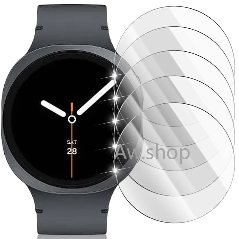 1-5 ชิ้นกระจกนิรภัยสําหรับ Samsung Galaxy นาฬิกา 8 คลาสสิก Watch8 40 44 SmartWatch ป้องกันหน้าจอสําหรับ Galaxy นาฬิกา 4 5 6 7 8