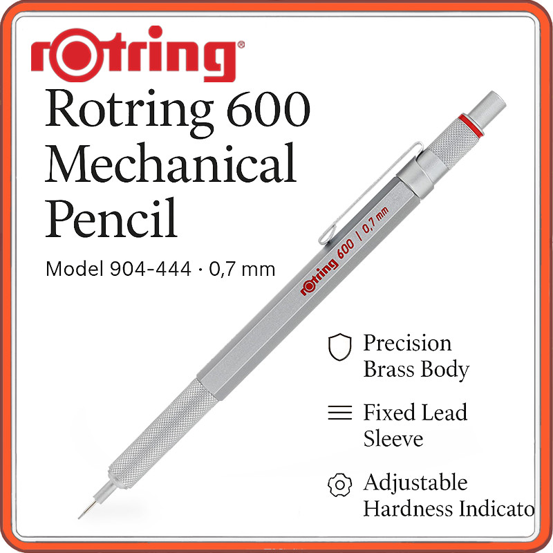 Rotring Mechanical Pencil Rotring 600 0.7mm Silver 1904-444