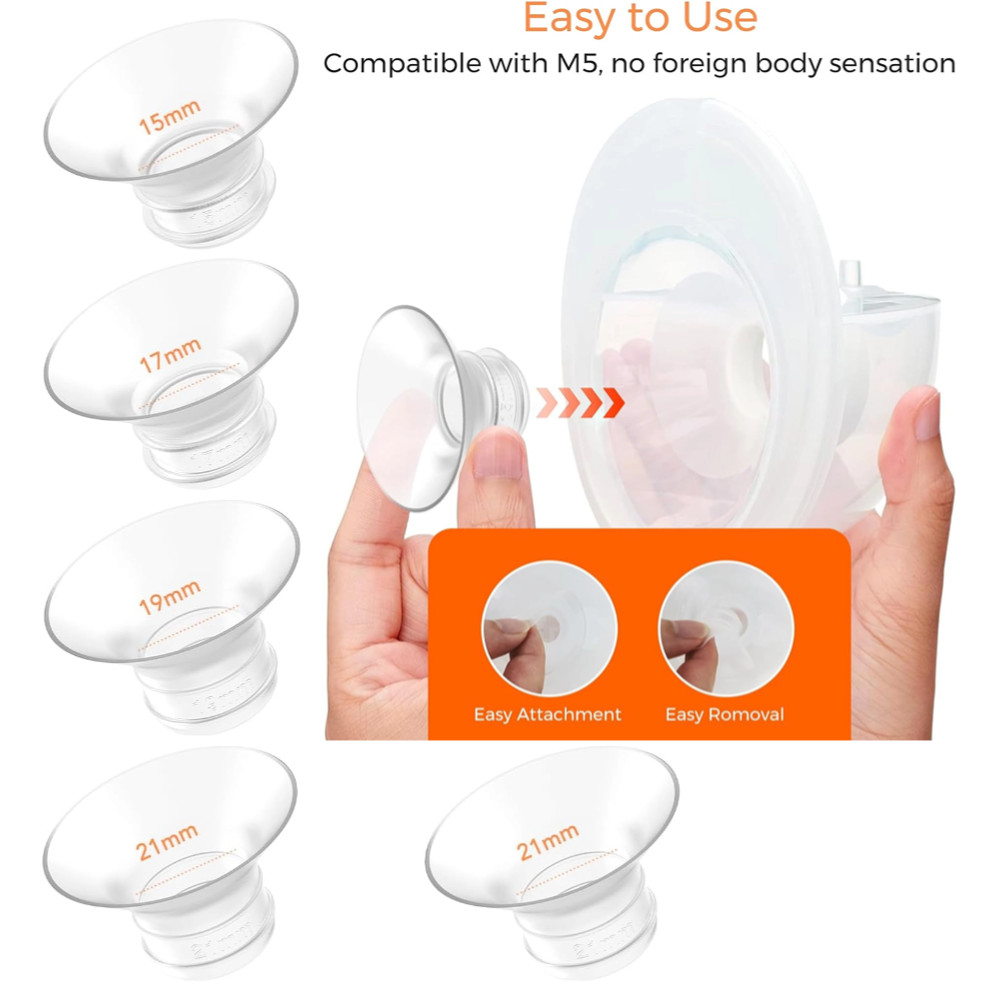 Flange Insert เข้ากันได้กับ Momcozy M5/M6/S12 Pro/S9 Pro/V1/V2,Spectra,Medela,Elvie,Lansinoh,24mm Br