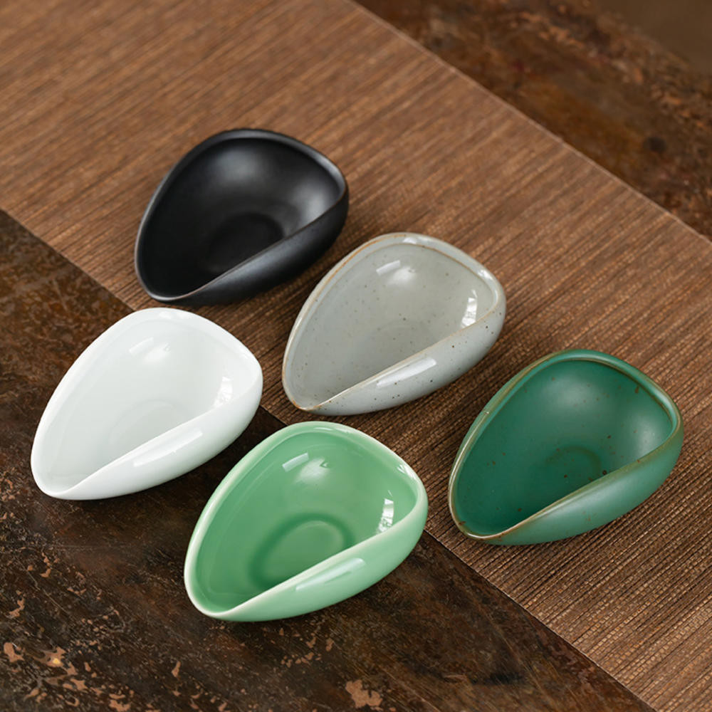 1PC เซรามิคกาแฟ Bean Dosing Cup & Tea Storage ถาด, Single Dose วัดคอนเทนเนอร์สําหรับเมล็ดกาแฟ & Loose Leaf Tea Dosing Vessel
