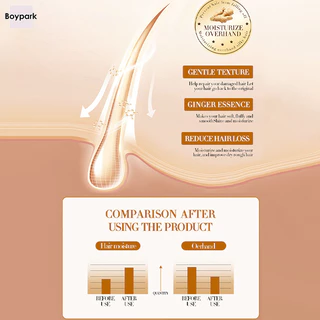 Boypark Moisturizing Hair Fixed Essence Ginger Hair Care Essence ปรับปรุงความแห้งกร้าน Anti Hair Loss Essence