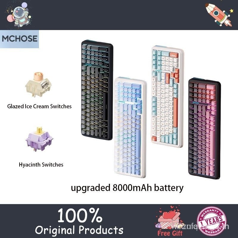 MCHOSE K99 V2 สามารถปรับแต่งคีย์บอร์ดเกมมิ่งแบบกลไก, รองรับการเชื่อมต่อไร้สายเข้ากับ Bluetooth