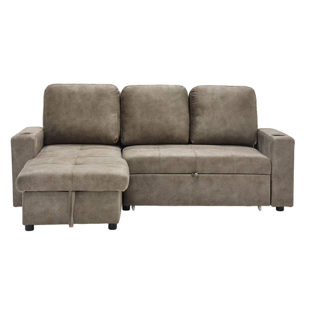 SB Design Square โซฟาเข้ามุมซ้าย รุ่น Reindeer สีน้ำตาล (210x166x94 ซม.)  แบรนด์ SB DESIGN SQUARE