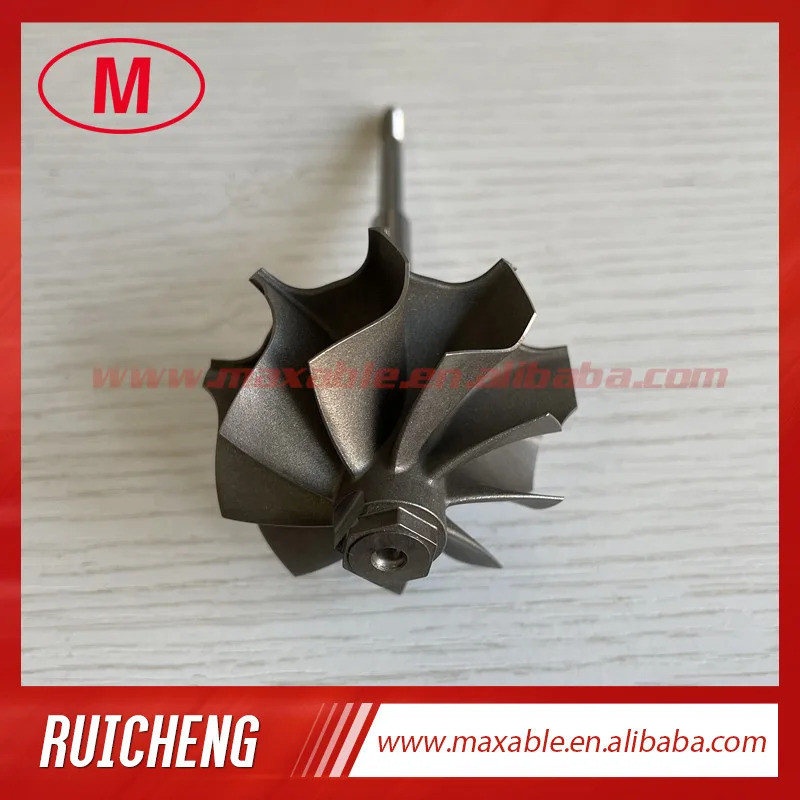 TD04HLR ย้อนกลับ 45.55X52 มม.9 ใบมีดเทอร์โบชาร์จเจอร์เพลากังหันเทอร์โบ/ล้อเทอร์โบ/เพลาเทอร์โบ