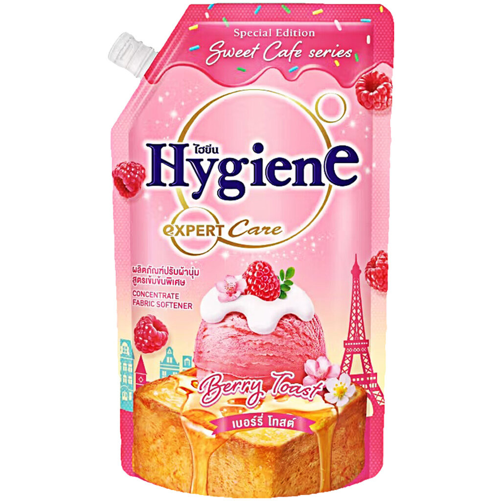 LeeMart น้ำยาปรับผ้านุ่ม ไฮยีน Hygiene Expert Care 480ML ปรับผ้านุ่ม ไฮยีน สูตร เบอรี่ โทสต์ คาเฟ่ สีชมพู ขนาด 480 มล.
