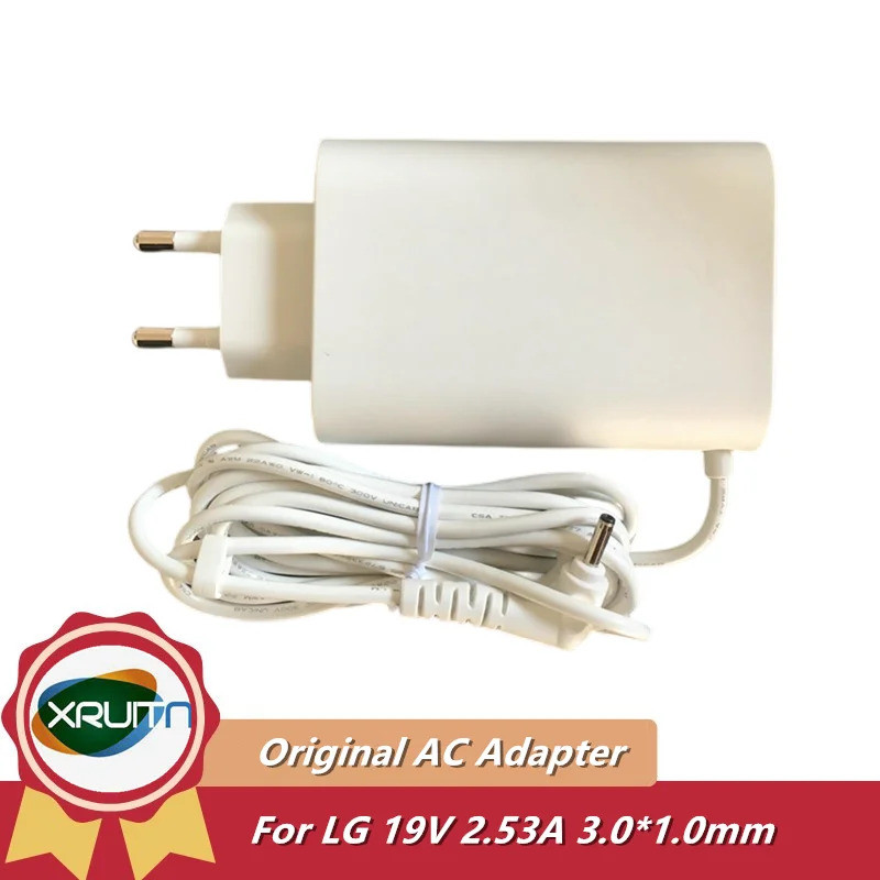 Original AC DC Adapter Charger สําหรับ LG 19V 2.53A WA-48B19FS PA-1650-43 DA-48F19 ADS-48MS-19-2 กรั