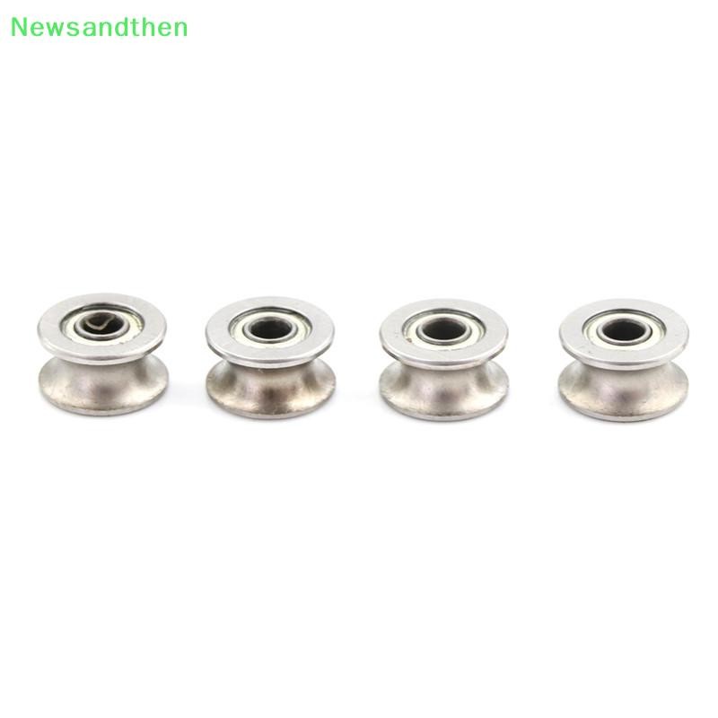 Newsandthen 4PCS 4*13*7MM 624UU HCS U Groove Guide Pulley Rail Ball Bearings ล้อ Nice