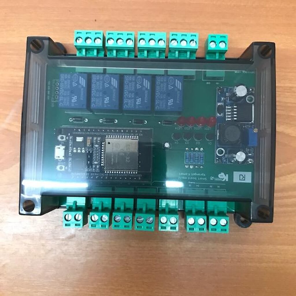 บอร์ดคอนโทรลESP-32 สำหรับงานอุตสาหกรรม (Industrial 4-Channel Relay Module with ESP32 in Din Rail Box