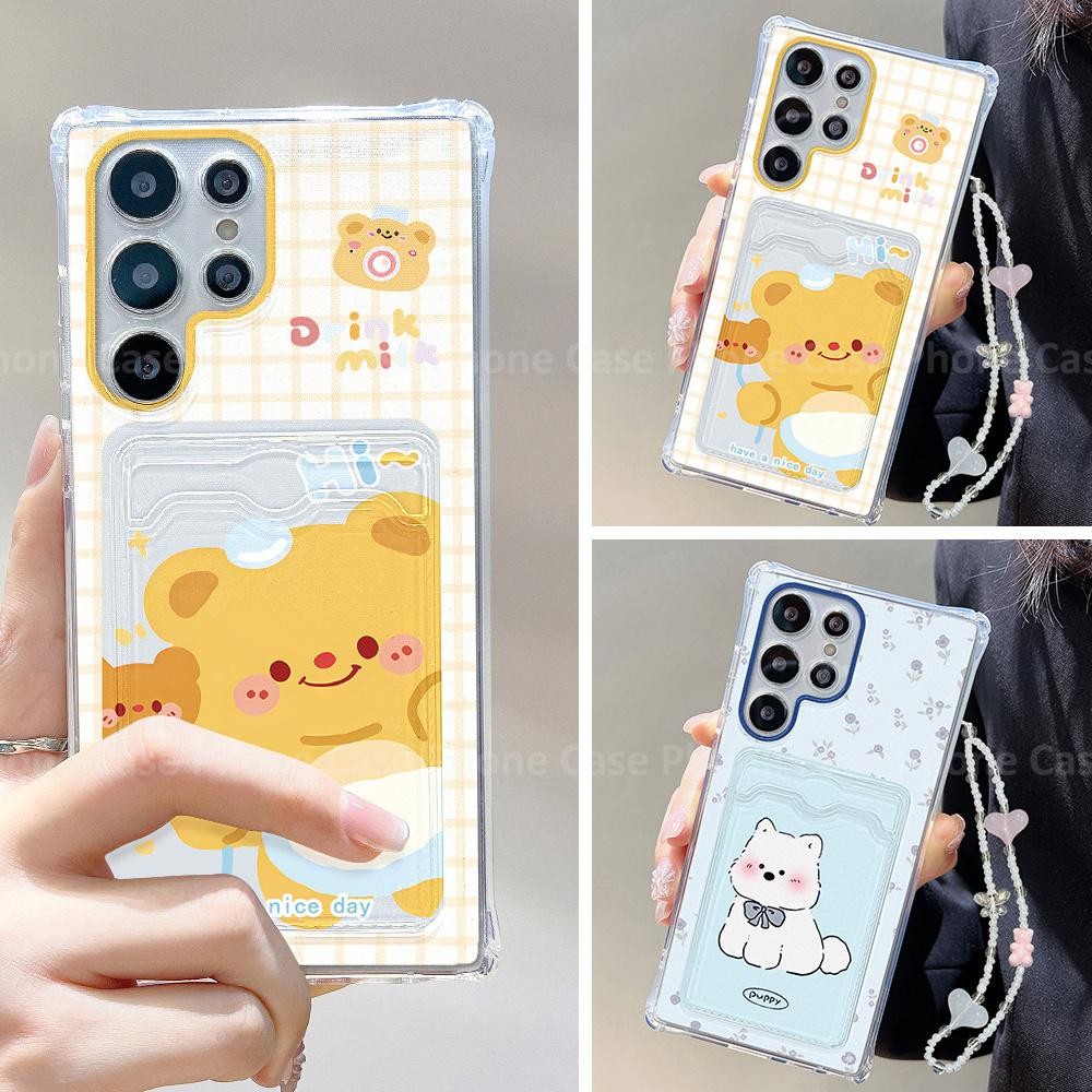 Cute BearเคสFor Samsung A22 A12 A13 A14 A36 A55 A56 A05S A07 A17 A06 A16 A54 A15 A35 A37 A26 A52 A53 A57 S24 S25 S26