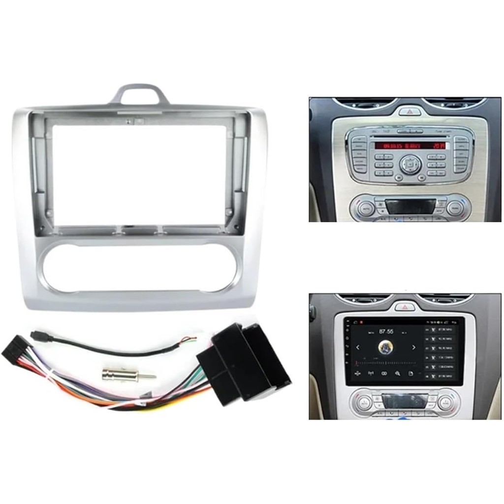 อะไหล่รถยนต์ 9 นิ้ววิทยุติดรถยนต์สเตอริโอ DVD แผงกรอบอะแดปเตอร์ Fit สําหรับ Ford Focus 2 MK2 05-08 M