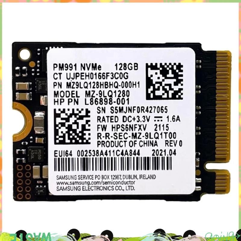PM991 128G 2230 PCIE3.0 NVME SSD การถ่ายโอนข้อมูลความเร็วสูงสําหรับแล็ปท็อปเม็ดเก็บฮาร์ดดิสก์การ์ดติ
