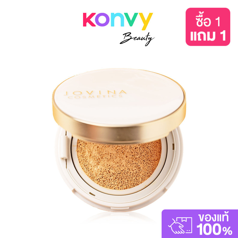 คุชชั่นโจวีน่า JOVINA COSMETICS Everyday Perfecting Cushion Long Wear SPF 25 PA+++ 15g.