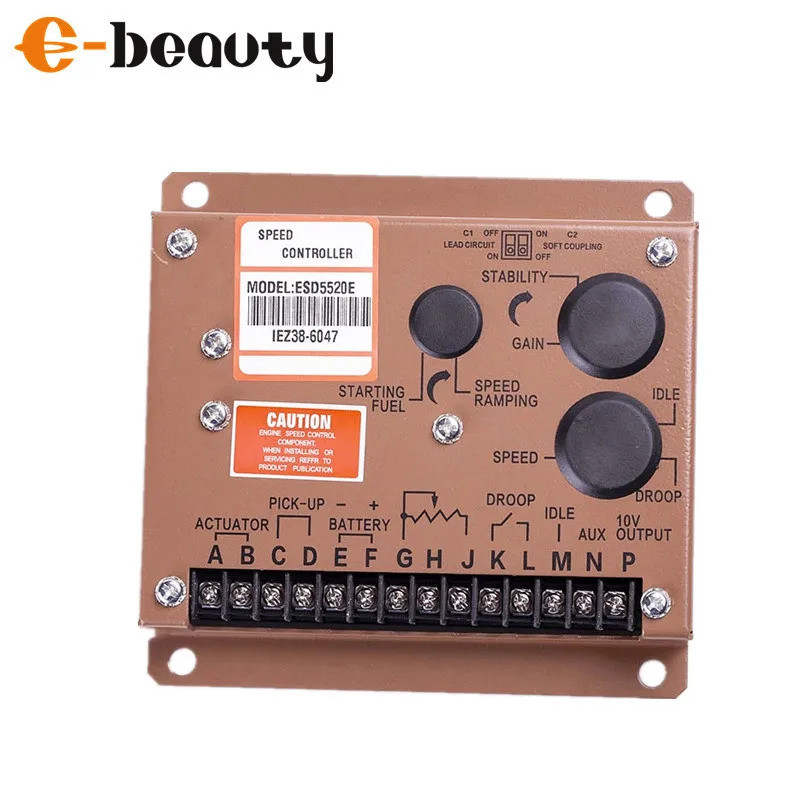 ESD5520E เครื่องกําเนิดไฟฟ้าหน่วยควบคุมเครื่องกําเนิดไฟฟ้าตัวควบคุมความเร็วอิเล็กทรอนิกส์ ESD5520E