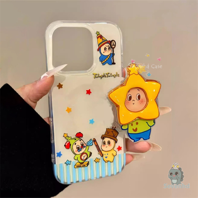 น่ารัก Star Baby Glitter เคสโทรศัพท์ + สําหรับ iPhone 11 16 7Plus 15 14 13 12 Pro Max X XR Xs Max การ์ตูน Jelly Sparkling Twinkle Clear เคสโทรศัพท์แฟชั่นฝาครอบป้องกัน