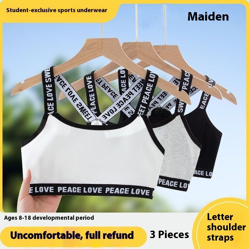 All - Season Cotton Thin - Strap Camisoles สําหรับ 8 - 16 - Year - Old Girls - เหมาะสําหรับนักเรียนแ