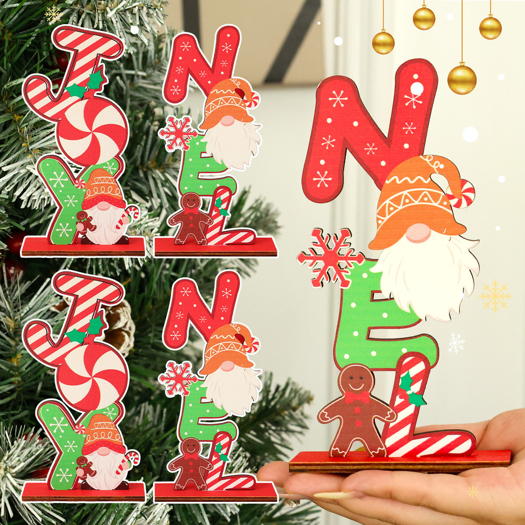 Creative น่ารัก Xmas Party Desktop Gingerbread Man Rudolf ตกแต่ง - บ้านปฏิบัติคริสต์มาสไม้ Rudolf เค