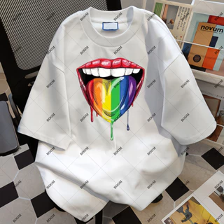 COD✅ (ส่งจากกรุงเทพ)BOOM Shop เสื้อสายรุ้ง Pride Month Rainbow T ผ้า ใส่สบาย ไม่หด ไม่ย้