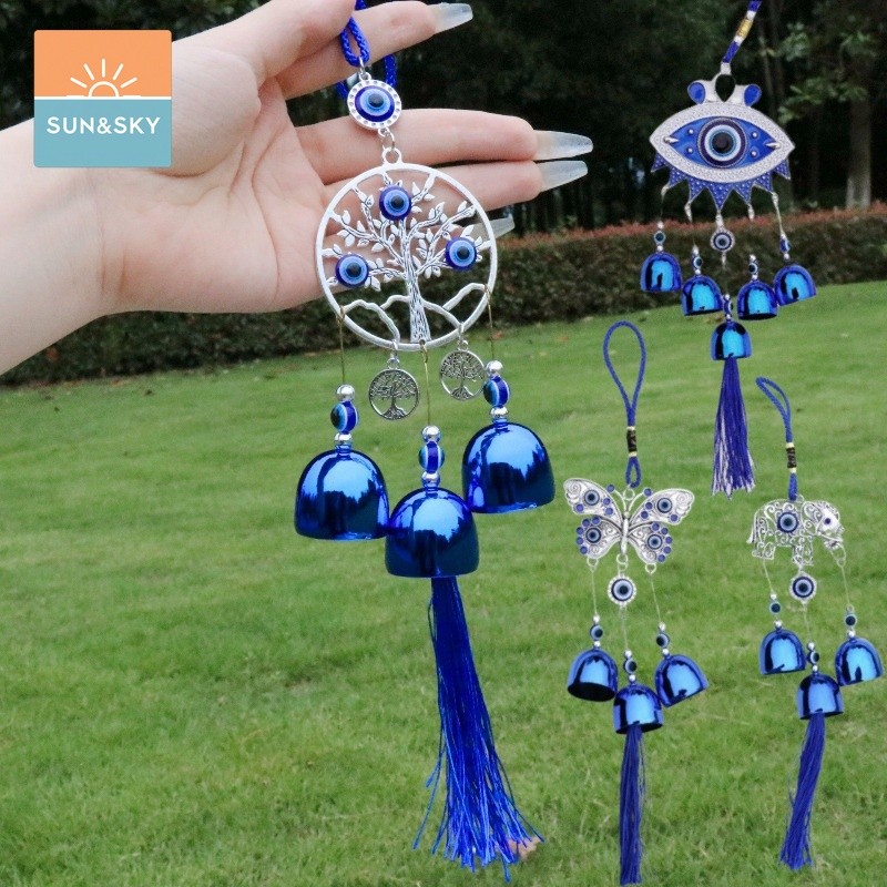 COD กระดิ่งลม ขับไล่สิ่งชั่วร้าย EVIL EYE ตกแต่งบ้าน ของขวัญ เครื่องประดับแขวนตาปีศาจเสน่ห์นําโชค