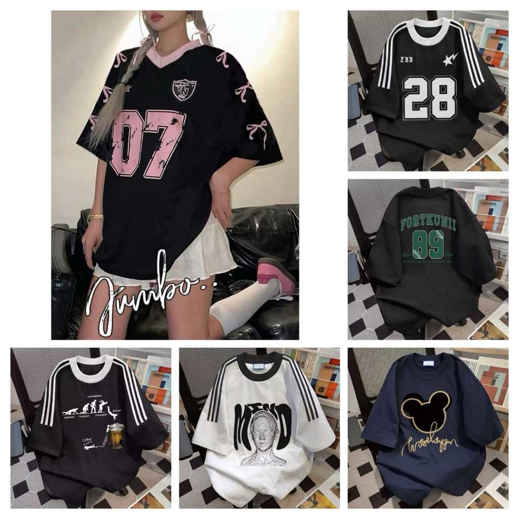 DOLLAR - ZEN BUSINESS SAVING PACKAGE 3 6 ชิ้น VISTATERRY PREMIUM OVERSIZE เสื้อยืด