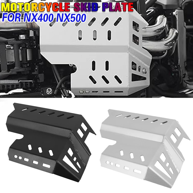 แผ่นลื่นไถลเครื่องยนต์อลูมิเนียม Bash Guard สําหรับ Honda NX400 NX500 - ตัวป้องกันส่วนล่างรถจักรยานยนต์
