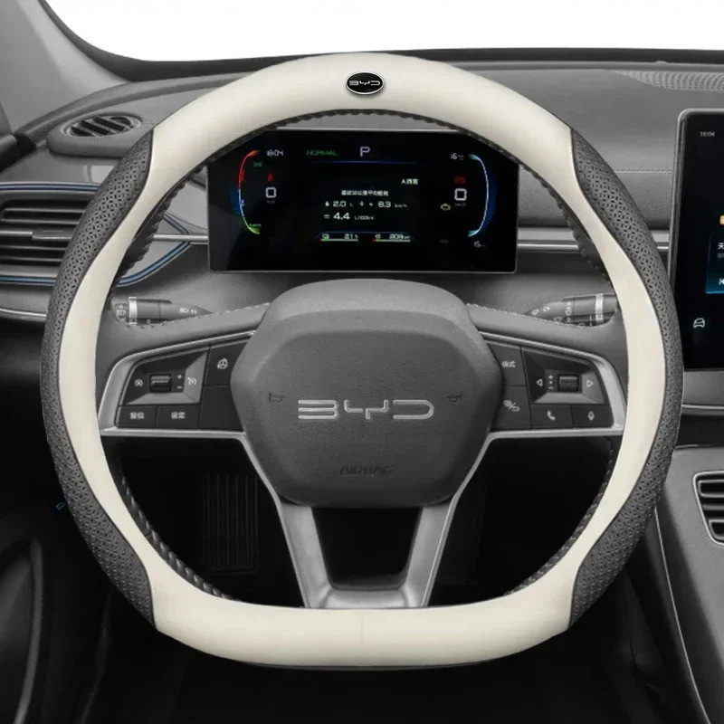 ฝาครอบพวงมาลัยรถยนต์หนังแท้เหมาะสําหรับ BYD Ato 3 Fa Feng Tang F3 E6 หยวนเพลง Plus EV F0 Qin Han Dol