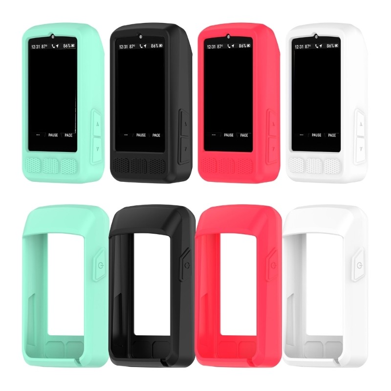 WU จักรยานคอมพิวเตอร์ซิลิโคนสําหรับ ELEMNT 3 จักรยาน Gadget Protector Ergonomic Cutout สีเหลืองเคลือ