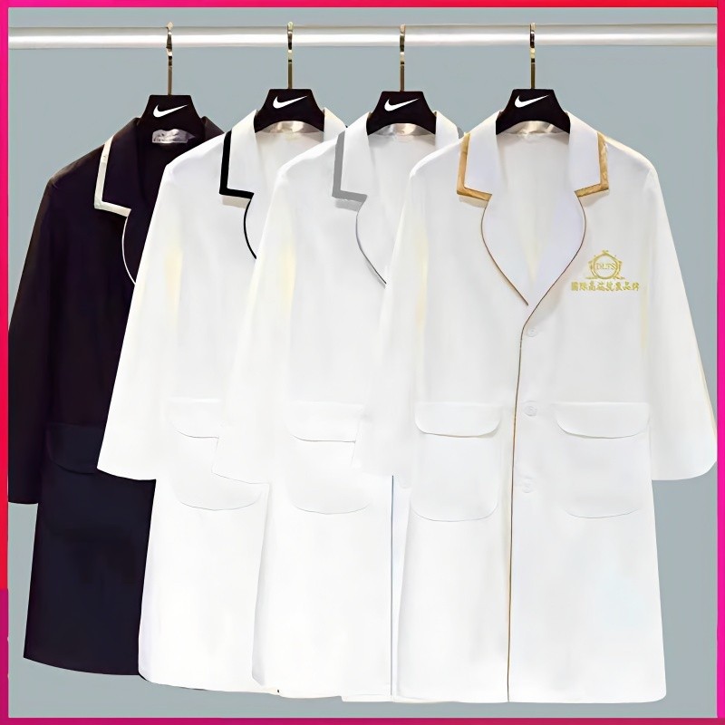 ร้านเสริมสวย Beautician Tattoo Artist Micro Shaping Health Center การจัดการผิว Workwear หญิงฤดูร้อนแขนสั้น Custom LG [ZZB]
