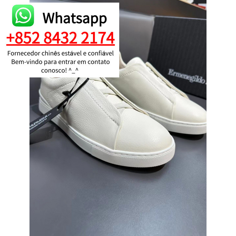 Zegna2025 รองเท้าผ้าใบแฟชั่นลําลองสําหรับผู้ชายสไตล์ใหม่รองเท้าเทนนิส