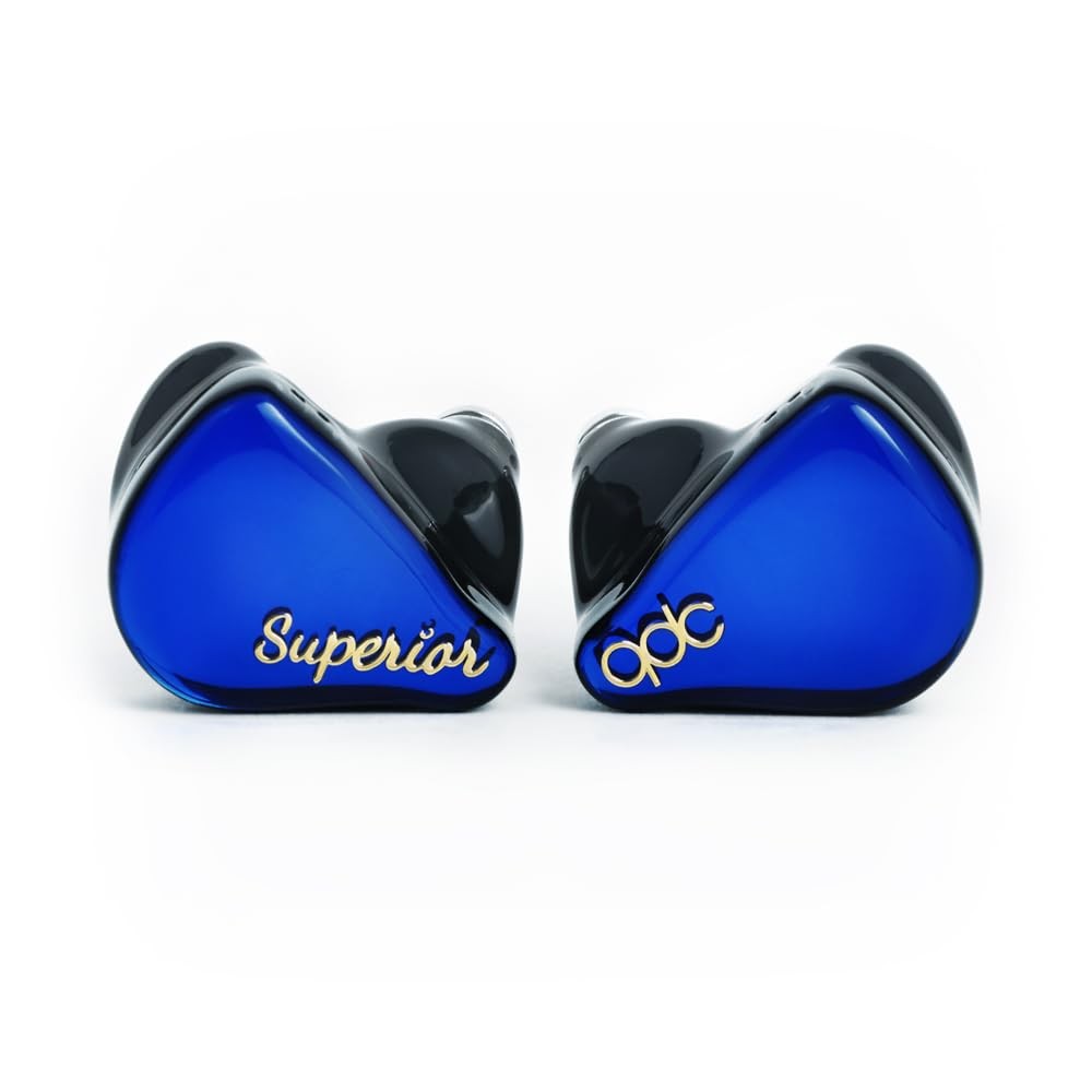 qdc SUPERIOR Blue Earphones with 10mm Single Full Range Dynamic Driver, Coaxial Dual Magnetic Circui