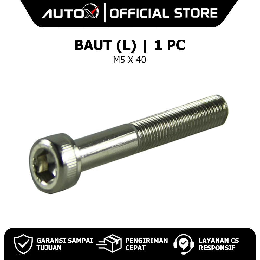 Bolt L M5 x 40 Bolt Bolt Silver 5X40 M 5 x 40 P P Pitch 0.8 Key 4