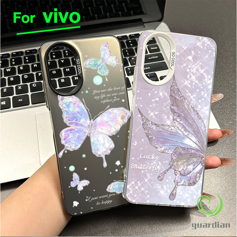 นำไปใช้ Vivo เคสโทรศัพท์วิโว่ Y200 Y20 Y20s Y12s Y12A ผีเสื้อสว่างสุด Y17 Y12 Y15 Y11 Y12i Y15A โทรศัพท์วิโว่ V40