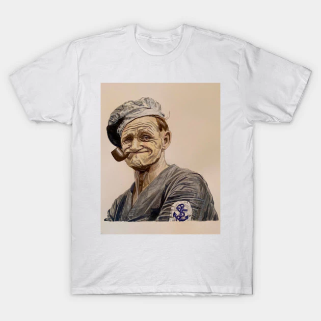 เสื้อยืด Vintage Popeye Cotton 100%