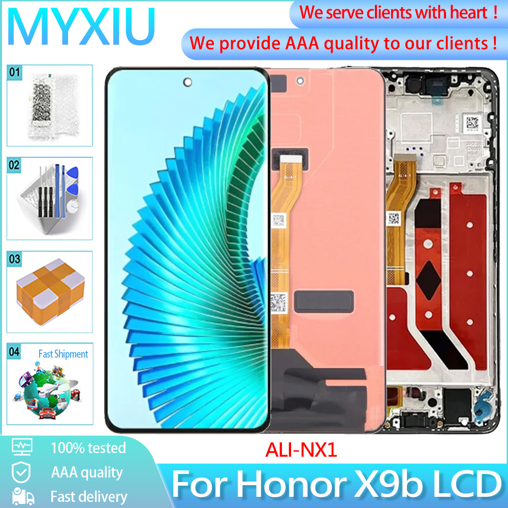 6.78 "AMOLED สําหรับ Honor X9b LCDTouch Screen Digitizer จอแสดงผล LCD อะไหล่สําหรับ Honor X9b ALI-NX