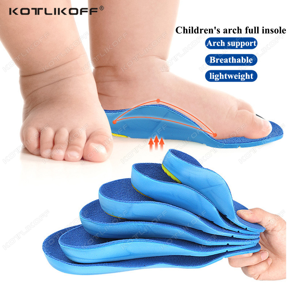 เด็กศัลยกรรมกระดูก Insoles สําหรับรองเท้าเด็ก/ผู้ใหญ่กีฬาแบนเท้า Arch สนับสนุนสบาย Plantar Fasciitis Insoles