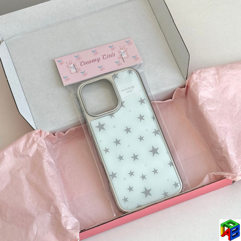 "Sea Salt Stars" Apple 16/17/15PROMax 14Plus 13Pro เคสโทรศัพท์ไฟฟ้าหญิง iPhone12/11Promax ขั้นสูงอีพ็อกซี่เรซิ่นแก้วกรณี