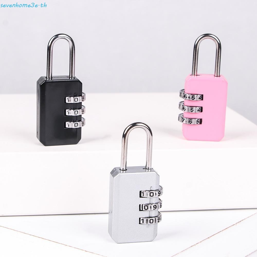 SEVENHOME3E รหัสผ่านล็อคโลหะผสมสังกะสีแบบพกพา Dial กระเป๋าเดินทาง Digit Locker ล็อค