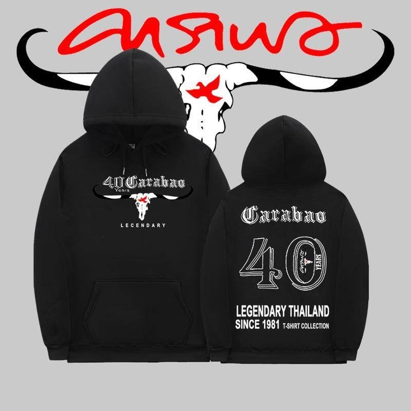 Hoodie เสื้อสื้กันหนาว กั carabao คาราบาว 40 Years เสื้อสื้ฮู้ดแขนยาว ฮู้ M-3XL