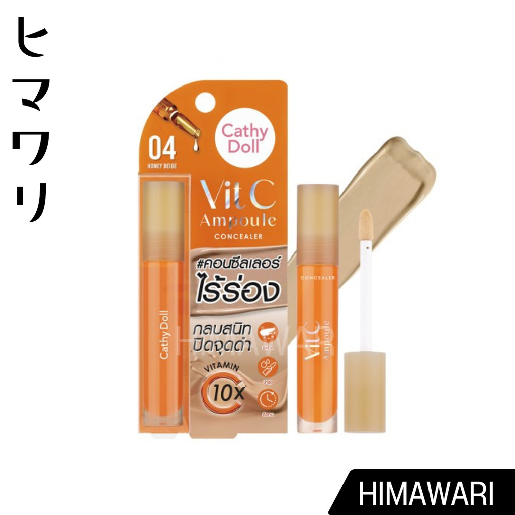 Cathy Doll Vit C Ampoule Concealer 4.1g วิตซี แอมพูล คอนซีลเลอร์ คอนซีลเลอร์ ไร้ร่อง กลบสนิทปิดจุดด่