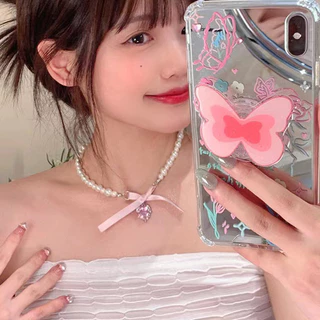 COD-ในไทย💖สร้อยคอ จี้รูปหัวใจ โซ่ไหปลาร้ามุก สีชมพู น่ารักหวาน Insสไตล์เกาหลี แฟชั่นสําหรับผู้หญิง ไม่ตกสีไม่ทําให้แพ้ง่